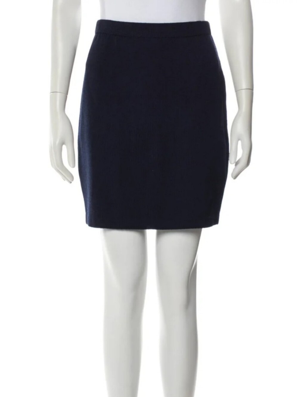 St. John Basics Navy Knit Mini Skirt